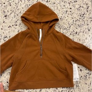 NWT Scuba Oversized 1/2 Zip Hoodie XS/S Copper